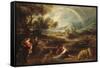 Landscape With a Rainbow.-PETER PAUL RUBENS-Framed Stretched Canvas