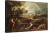 Landscape With a Rainbow.-PETER PAUL RUBENS-Stretched Canvas