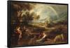 Landscape With a Rainbow.-PETER PAUL RUBENS-Framed Poster