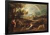 Landscape With a Rainbow.-PETER PAUL RUBENS-Framed Poster