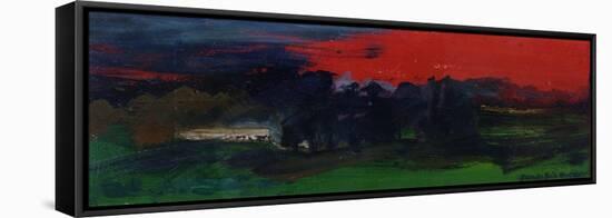 Landscape with a Red Sky-Brenda Brin Booker-Framed Stretched Canvas