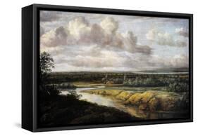 Landscape with a River, 1650-1655-Phillips de Koninck-Framed Stretched Canvas