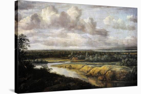 Landscape with a River, 1650-1655-Phillips de Koninck-Stretched Canvas