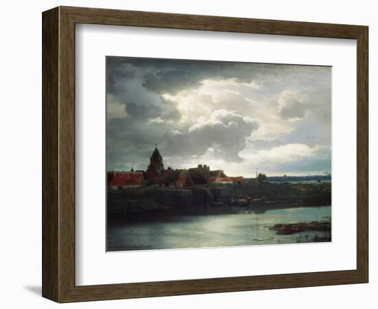 Landscape with a River, 1866-Andreas Achenbach-Framed Giclee Print