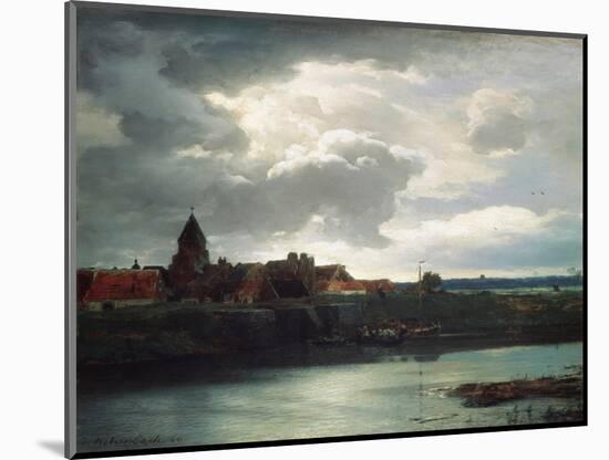 Landscape with a River, 1866-Andreas Achenbach-Mounted Giclee Print