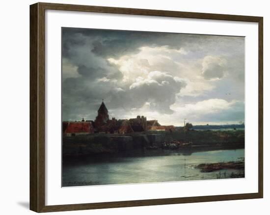 Landscape with a River, 1866-Andreas Achenbach-Framed Giclee Print