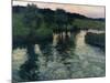 Landscape with a River-Fritz Thaulow-Mounted Giclee Print