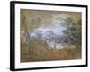 Landscape with a Road at the Edge of a Wood-Thomas Gainsborough-Framed Giclee Print