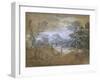 Landscape with a Road at the Edge of a Wood-Thomas Gainsborough-Framed Giclee Print