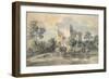 Landscape with a Ruined Castle-Thomas Gainsborough-Framed Giclee Print