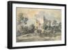 Landscape with a Ruined Castle-Thomas Gainsborough-Framed Giclee Print