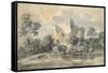 Landscape with a Ruined Castle-Thomas Gainsborough-Framed Stretched Canvas