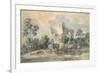 Landscape with a Ruined Castle-Thomas Gainsborough-Framed Giclee Print