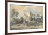 Landscape with a Ruined Castle-Thomas Gainsborough-Framed Giclee Print