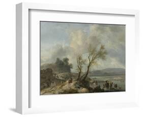 Landscape with a Sandy Path, Philips Wouwerman-Philips Wouwerman-Framed Art Print