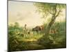 Landscape with a Shepherd, 1826-Friedrich Gauermann-Mounted Giclee Print