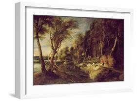 Landscape with a Shepherd-Peter Paul Rubens-Framed Giclee Print