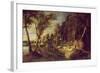 Landscape with a Shepherd-Peter Paul Rubens-Framed Giclee Print