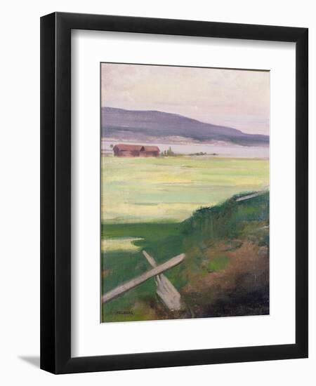 Landscape with a Stile, Norrland, Sweden-August Wilhelm Nikolaus Hagborg-Framed Giclee Print