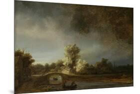 Landscape with a Stone Bridge, C.1638-Rembrandt van Rijn-Mounted Premium Giclee Print