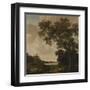 Landscape with a View from a Forest at the Swan Castle Cleves-Joris Van Der Haagen-Framed Art Print