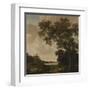 Landscape with a View from a Forest at the Swan Castle Cleves-Joris Van Der Haagen-Framed Art Print