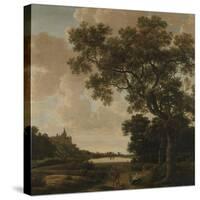 Landscape with a View from a Forest at the Swan Castle Cleves-Joris Van Der Haagen-Stretched Canvas