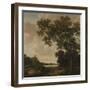 Landscape with a View from a Forest at the Swan Castle Cleves-Joris Van Der Haagen-Framed Art Print