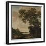 Landscape with a View from a Forest at the Swan Castle Cleves-Joris Van Der Haagen-Framed Art Print