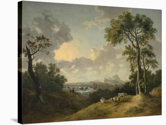 Landscape with a Waterfall, 1783-Abraham Pether-Stretched Canvas