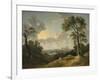 Landscape with a Waterfall, 1783-Abraham Pether-Framed Giclee Print