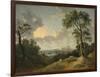 Landscape with a Waterfall, 1783-Abraham Pether-Framed Giclee Print