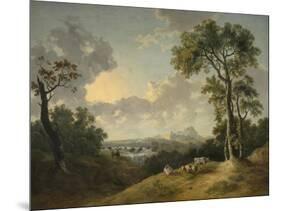 Landscape with a Waterfall, 1783-Abraham Pether-Mounted Giclee Print