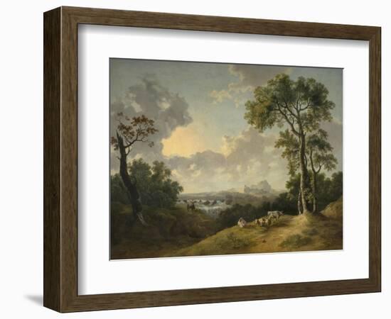 Landscape with a Waterfall, 1783-Abraham Pether-Framed Giclee Print