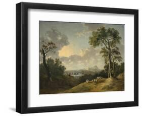 Landscape with a Waterfall, 1783-Abraham Pether-Framed Giclee Print