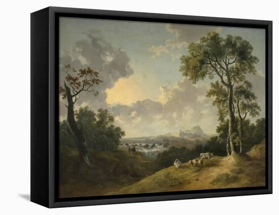 Landscape with a Waterfall, 1783-Abraham Pether-Framed Stretched Canvas