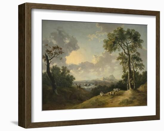 Landscape with a Waterfall, 1783-Abraham Pether-Framed Giclee Print