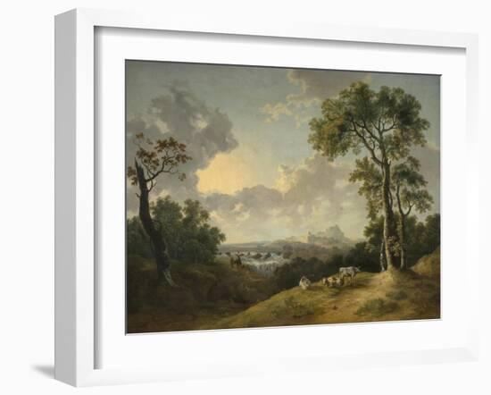 Landscape with a Waterfall, 1783-Abraham Pether-Framed Giclee Print