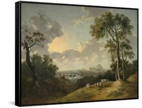 Landscape with a Waterfall, 1783-Abraham Pether-Framed Stretched Canvas