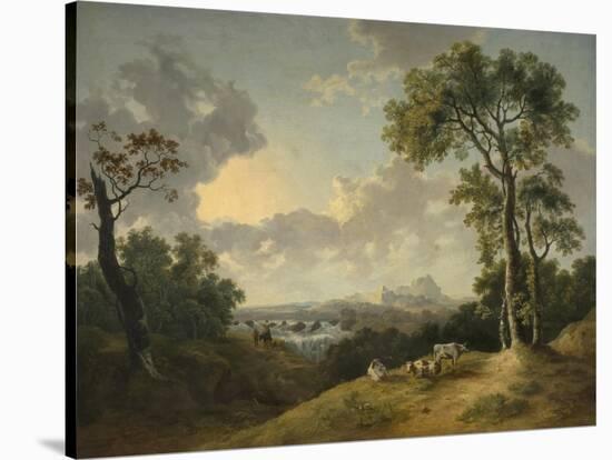 Landscape with a Waterfall, 1783-Abraham Pether-Stretched Canvas