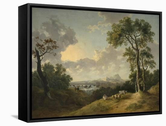 Landscape with a Waterfall, 1783-Abraham Pether-Framed Stretched Canvas