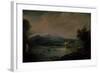 Landscape with a Waterfall, Ca 1714-Jean Antoine Watteau-Framed Giclee Print