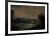 Landscape with a Waterfall, Ca 1714-Jean Antoine Watteau-Framed Giclee Print