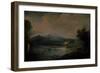 Landscape with a Waterfall, Ca 1714-Jean Antoine Watteau-Framed Giclee Print