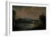 Landscape with a Waterfall, Ca 1714-Jean Antoine Watteau-Framed Giclee Print