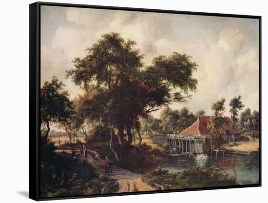 'Landscape with a Watermill', c1665, (c1915)-Meindert Hobbema-Framed Stretched Canvas