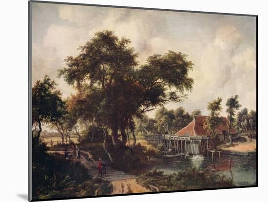 'Landscape with a Watermill', c1665, (c1915)-Meindert Hobbema-Mounted Giclee Print