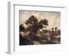 'Landscape with a Watermill', c1665, (c1915)-Meindert Hobbema-Framed Giclee Print
