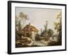 Landscape with a Watermill-Francois Boucher-Framed Art Print