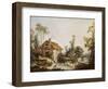 Landscape with a Watermill-Francois Boucher-Framed Art Print